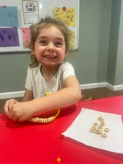 Kids doing crafts at daycare