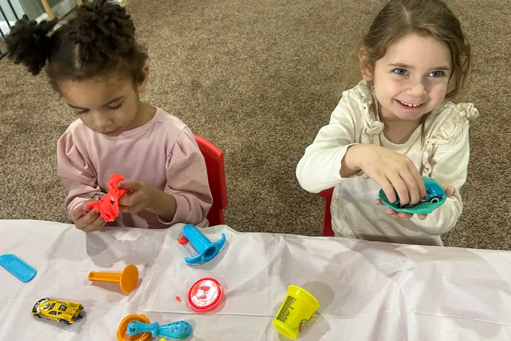 Little ones exploring at daycare