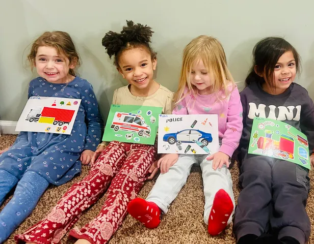 Children enjoying a creative activity